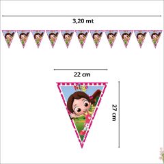 Niloya Üçgen Bayrak Flama - 3,2 mt