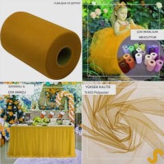 SüSLeme Tülü Kristal Tül, 3 mt en x 1 mt uzunluk - Altın