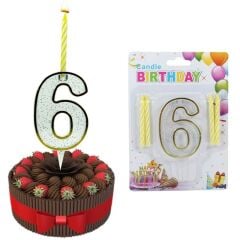 6 Rakam Şeffaf Mumluk ve 4 adet MuM