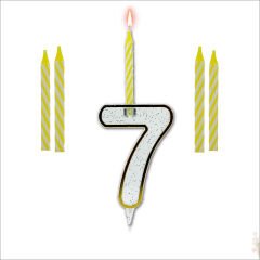 7 Rakam Şeffaf Mumluk ve 4 adet MuM