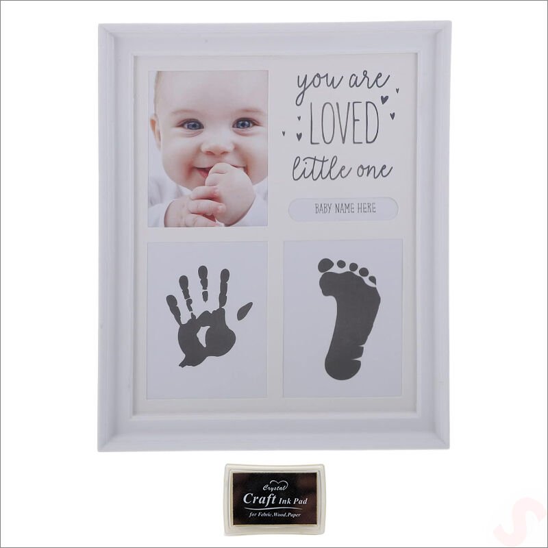 Bebek El ve Ayak İzli Resim Çerçevesi, 27cm x 22cm
