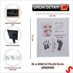 Bebek El ve Ayak İzli Resim Çerçevesi, 27cm x 22cm