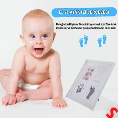 Bebek El ve Ayak İzli Resim Çerçevesi, 27cm x 22cm