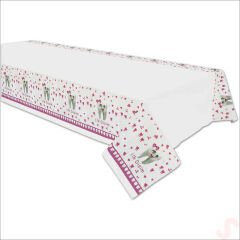 Diş Buğdayı Masa Örtüsü, 180 cm x 120 cm, Pembe