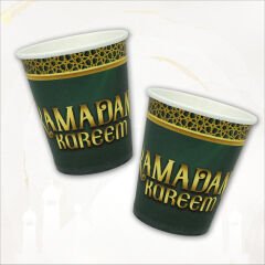 Ramadan Kareem Karton Bardak - 8 Adet كوب ورقي رمضان كريم