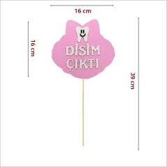 Dişim Çıktı, Konuşma Balonu Çubuğu - Pembe & Beyaz
