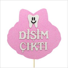Dişim Çıktı, Konuşma Balonu Çubuğu - Pembe & Beyaz