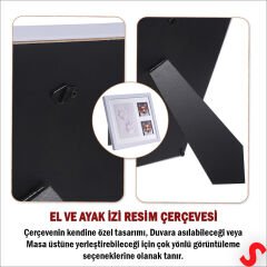 Kedi Köpek Pati İzi  Resim Çerçevesi, 27,5cm x 23,5cm