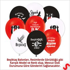 Beşiktaş Lisanslı Balon, 30cm x 5 Adet