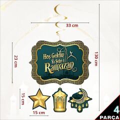 Hoşgeldin Ramazan Tavan Süsü - 130 cm x 33 cm