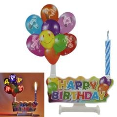 Led Işıklı Müzikli Doğum Günü Mumu, Mavi