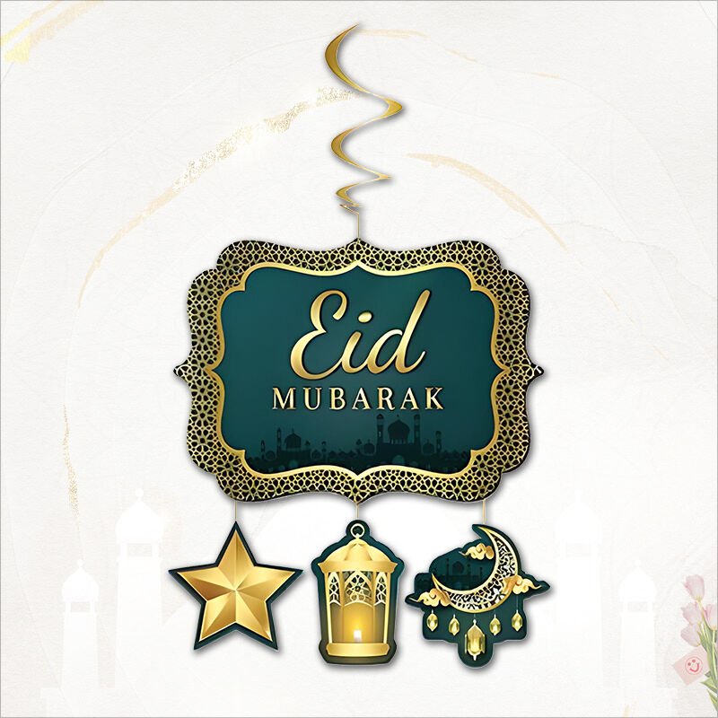 Eid Mubarak Tavan Süsü - 130 cm x 33 cm ديكور سقف عيد مبارك