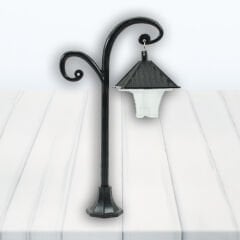 2 Renk Işıklı Pilli Led,Teraryum Obje Sokak Lambası - 15cm