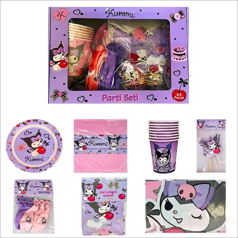 Kuromi, 44 Parça Lisanslı Parti Seti