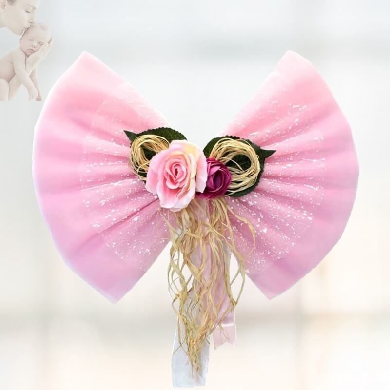 Hastane Odası Yatak Ucu Fiyongu, Çiçekli Pembe