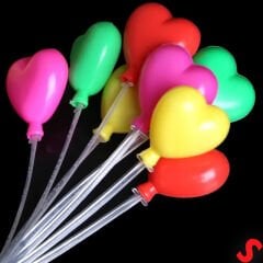 Plastik Minyatür 8'li Demet 17cm Teraryum Obje - Kalp