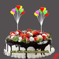 Plastik Minyatür 8'li Demet 17cm Teraryum Obje - Kalp