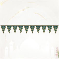 İyi Bayramlar Üçgen Bayrak Flama - 2 mt