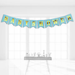 Baby Shower Karton Uzar Yazı, 3,00 mt - Mavi