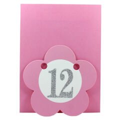 1-12 Ay Simli Foto Banner, 3,00 mt, Pembe