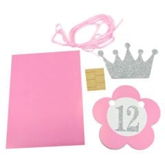 1-12 Ay Simli Foto Banner, 3,00 mt, Pembe