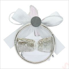 Lavantalı ve Pembe Kelebekli 6,5cm Metal Pano Magnet, 10 Adet