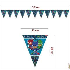 PijaMaskeliler Trend Üçgen Bayrak Flama - 3,2 mt