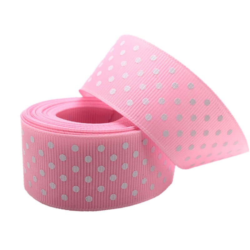 Grogren Kurdele, 2,5 cm x 23 mt - Renk Seçenekli Puanlı - PEMBE