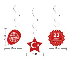 En Güzel Bayram 23 Nisan Kutlu Olsun 6'lı Tavan SüSü