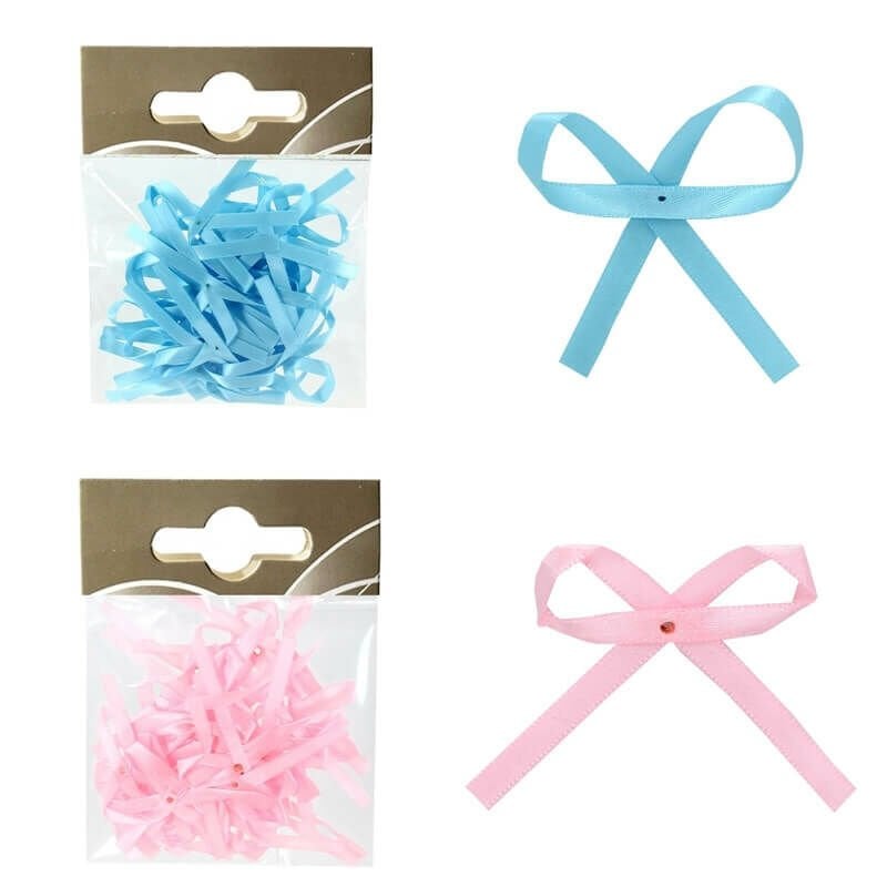 Saten Hazır Fiyonk, 6 x 6 cm - 25 Adet - Renk Seçenekli -