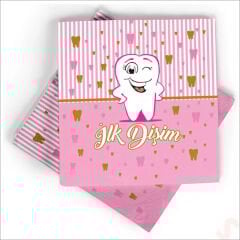 İlk Dişim Peçete 33cm x 33cm, 20 Adet - Pembe