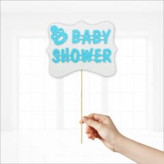 Baby Shower Konuşma Balonu Çubuğu - Mavi
