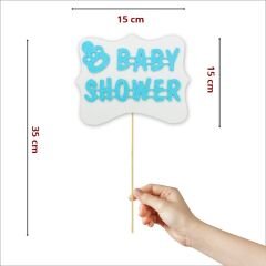Baby Shower Konuşma Balonu Çubuğu - Mavi