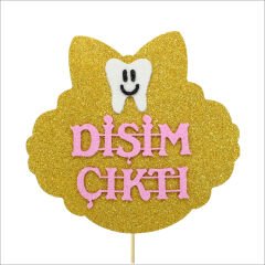 Dişim Çıktı, Konuşma Balonu Çubuğu - Altın & Pembe