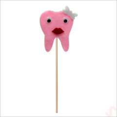 SüSLü ve Çubuklu Diş Magnet, 27cmx 6,5cm - Pembe, 1 Adet