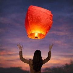 Dilek Feneri, Dilek Balonu Kırmızı - 1 Adet