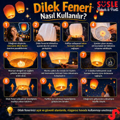 Dilek Feneri, Dilek Balonu Kırmızı - 1 Adet
