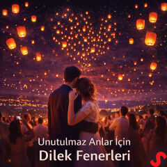 Dilek Feneri, Dilek Balonu Kırmızı - 1 Adet