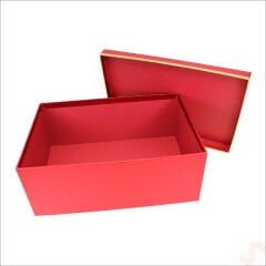 Dikdörtgen Kutu Büyük Boy, 30,5 x 22 x 12,5 cm - Metalik Kırmızı