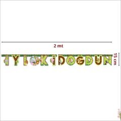 Safari Sevimli Hayvanlar İyi ki Doğdun Yazı - 2 mt