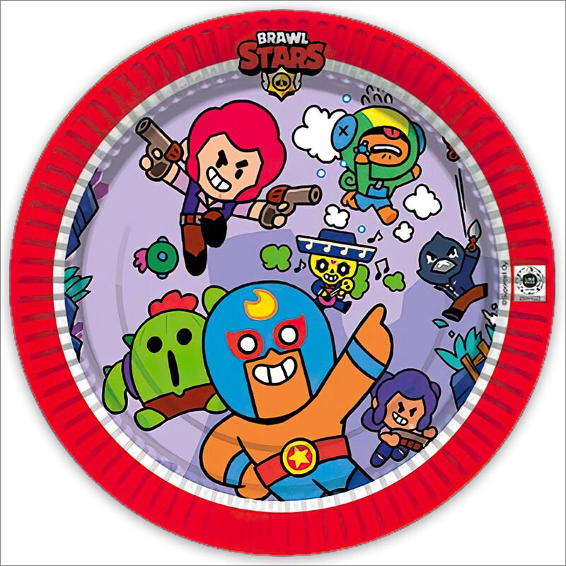 Brawl Stars Karton Tabak - 23cm x 8 Adet
