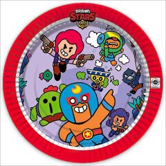 Brawl Stars Karton Tabak - 23cm x 8 Adet