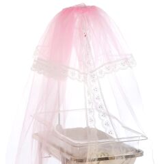 Bebek Beşik ve Oyun Parkı Cibinlik, Kristal Tüllü, 10 m2, Pembe