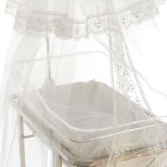Bebek Beşik ve Oyun Parkı Cibinlik, Kristal Tüllü, 10 m2, Beyaz