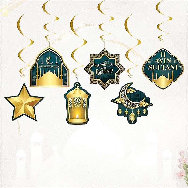 Hoşgeldin Ramazan 6'lı Tavan Süsü - 70 cm