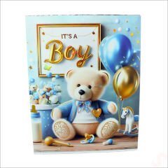 Bebek Fotoğraf Albümü, Kutulu ve 200 Resimlik - Mavi