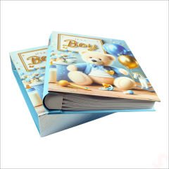 Bebek Fotoğraf Albümü, Kutulu ve 200 Resimlik - Mavi