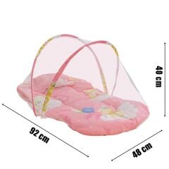 Katlanabilir Bebek Cibinlik Sineklik Seti, 92 cm - Pembe