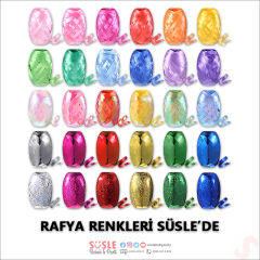 Rafya, 5 mm x 10 mt - Metalik Gümüş