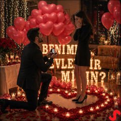 Kırmızı Kalp Lateks Balon, 30 cm x 8 Adet